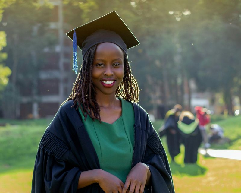 Graduate celebrating her achievement